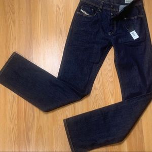 Diesel straight leg blue jeans.
